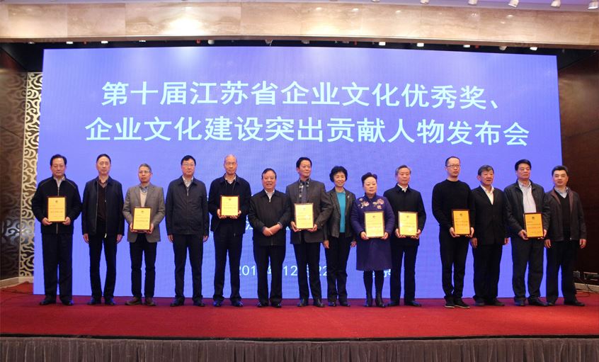 丁山华荣膺“2018-2019年度江苏省企业文化建设突出贡献人物”